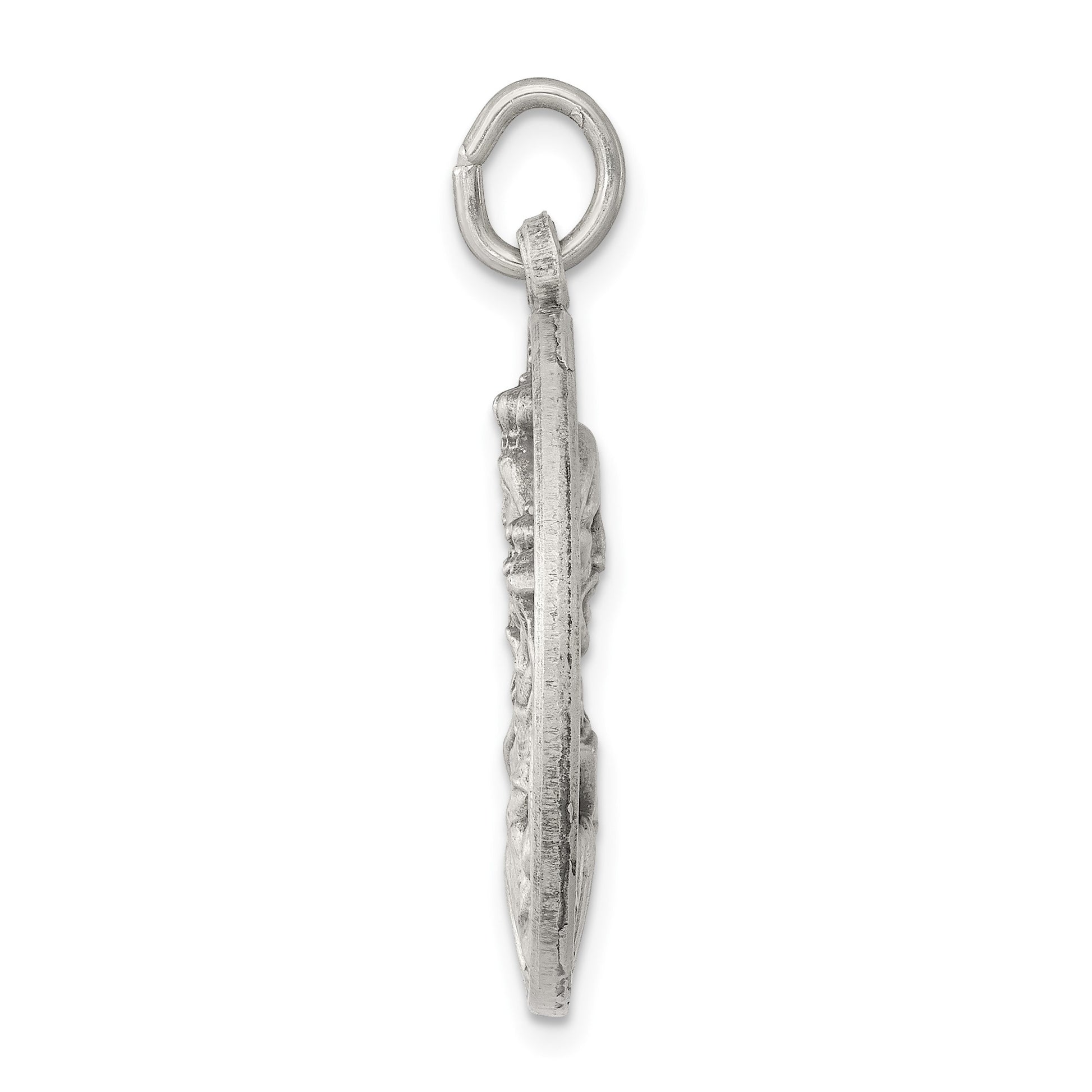 Sterling Silver Antiqued Our Lady of the Holy Scapular Medal