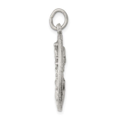 Sterling Silver Antiqued Our Lady of the Holy Scapular Medal