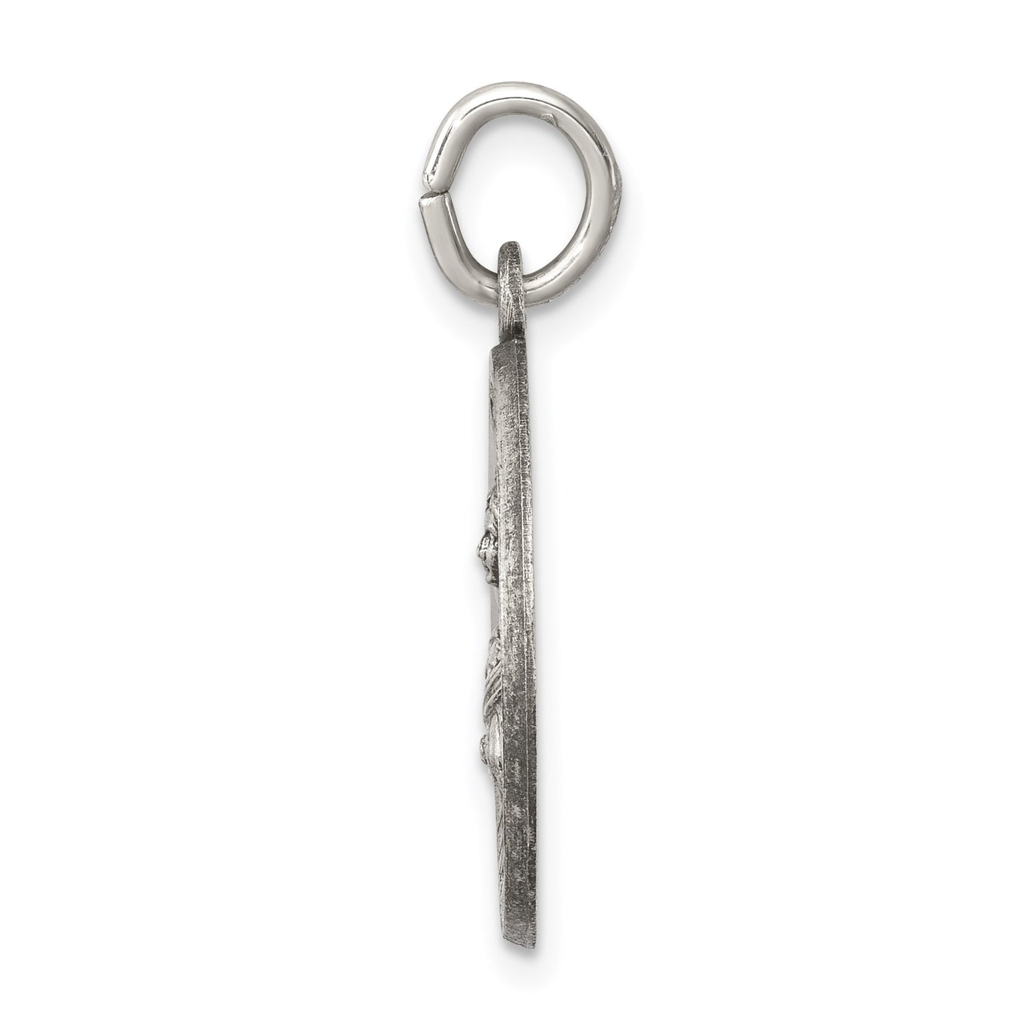 Sterling Silver Antiqued Saint Lucy Medal