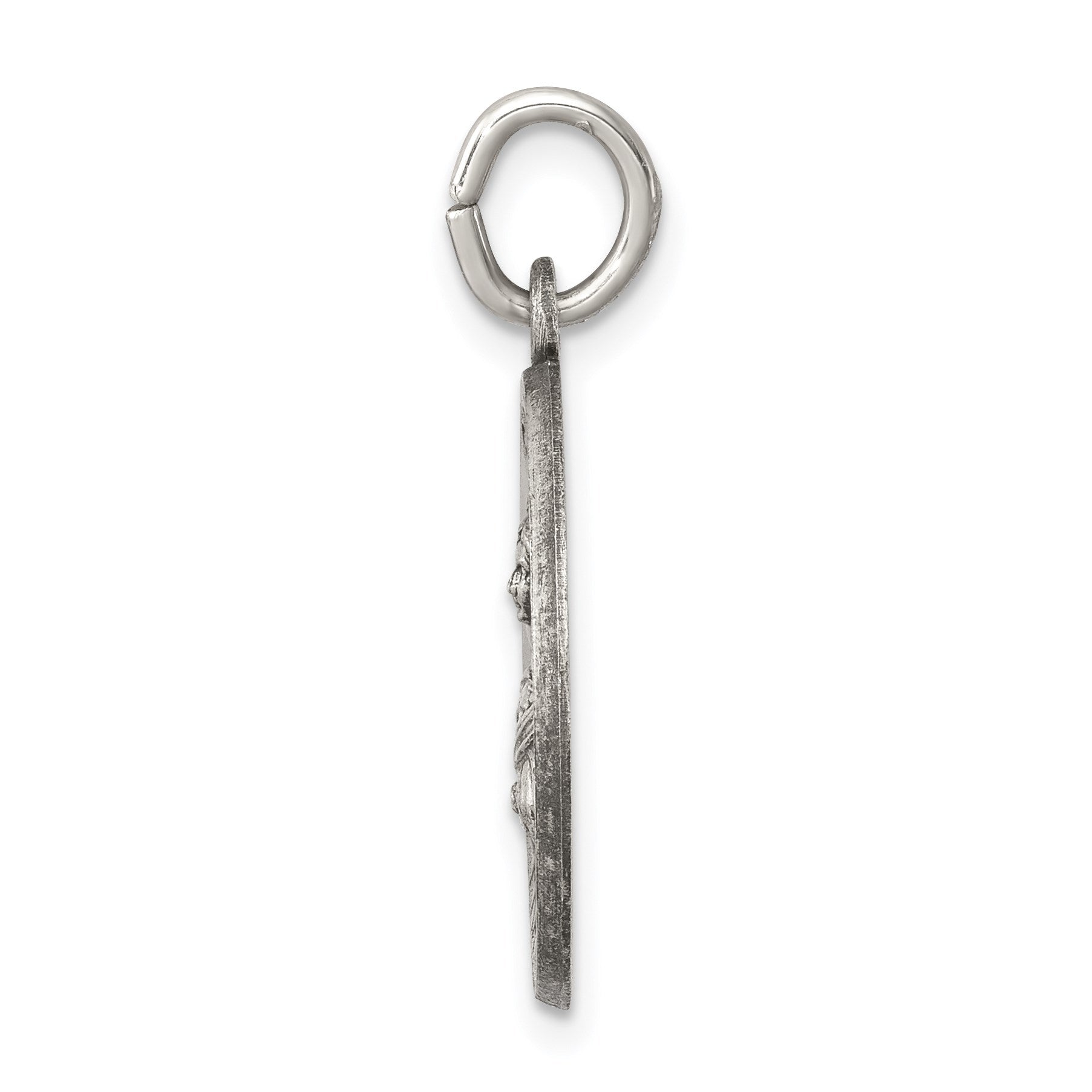 Sterling Silver Antiqued Saint Lucy Medal