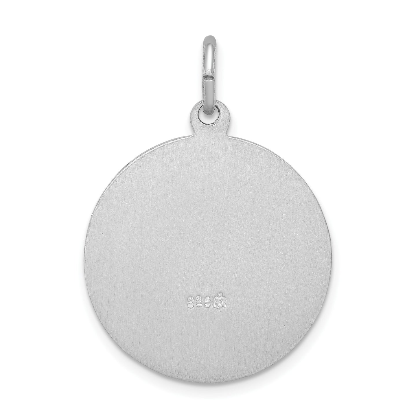 Sterling Silver Rhodium-plated Saint Anthony Medal