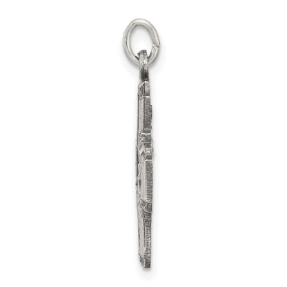Sterling Silver Antiqued Reversible 4-way Medal
