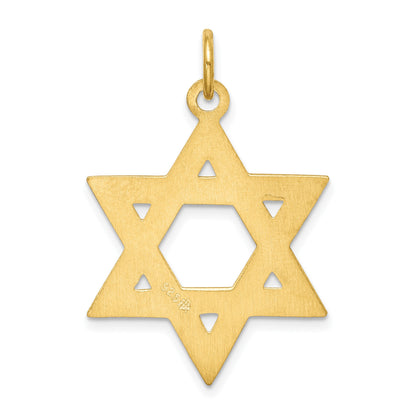 24k Gold-plated Sterling Silver Star of David Pendant