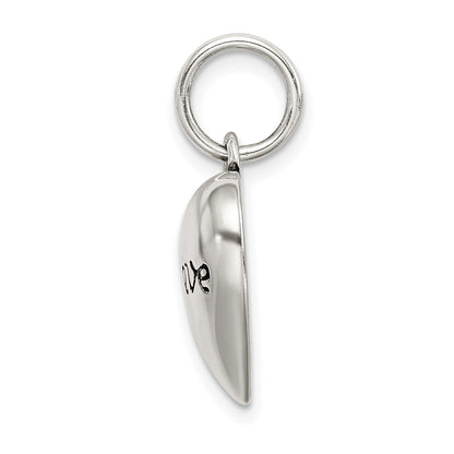 Sterling Silver Antiqued Believe Pendant