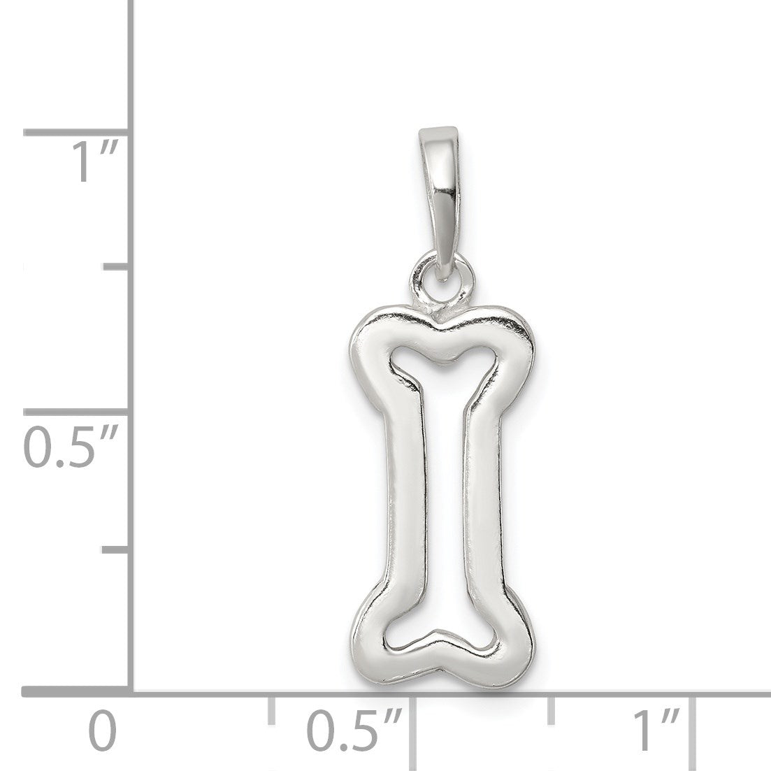Sterling Silver Bone Pendant