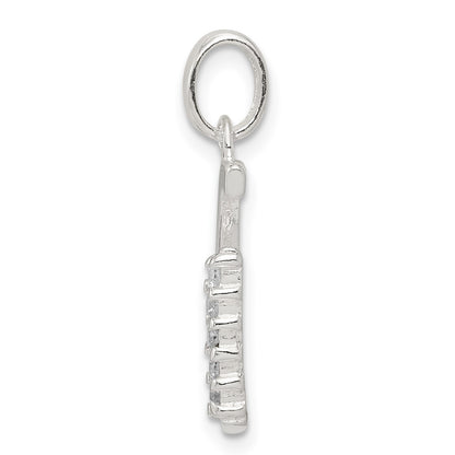 Sterling Silver CZ Letter G Initial Pendant