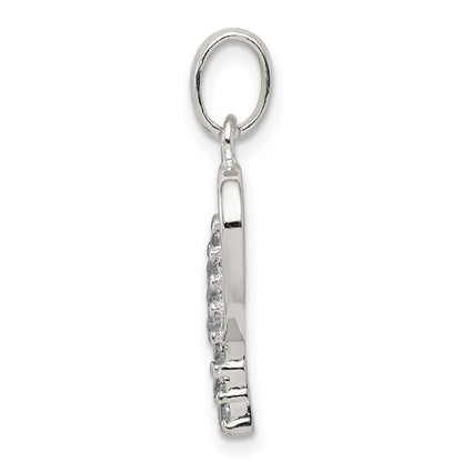 Sterling Silver CZ Letter P Initial Pendant