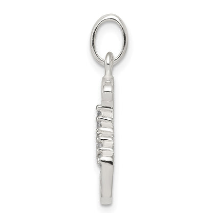Sterling Silver CZ Letter S Initial Pendant