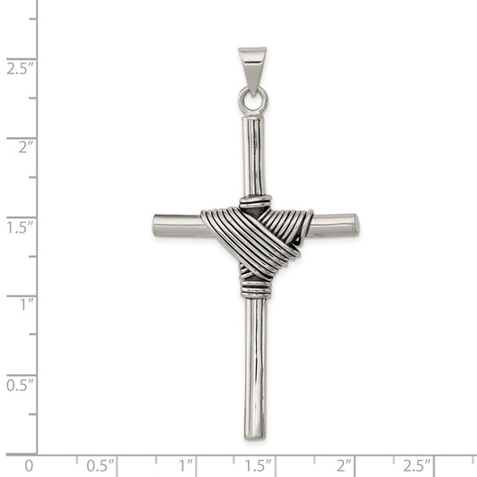 Sterling Silver Antiqued Cross Pendant