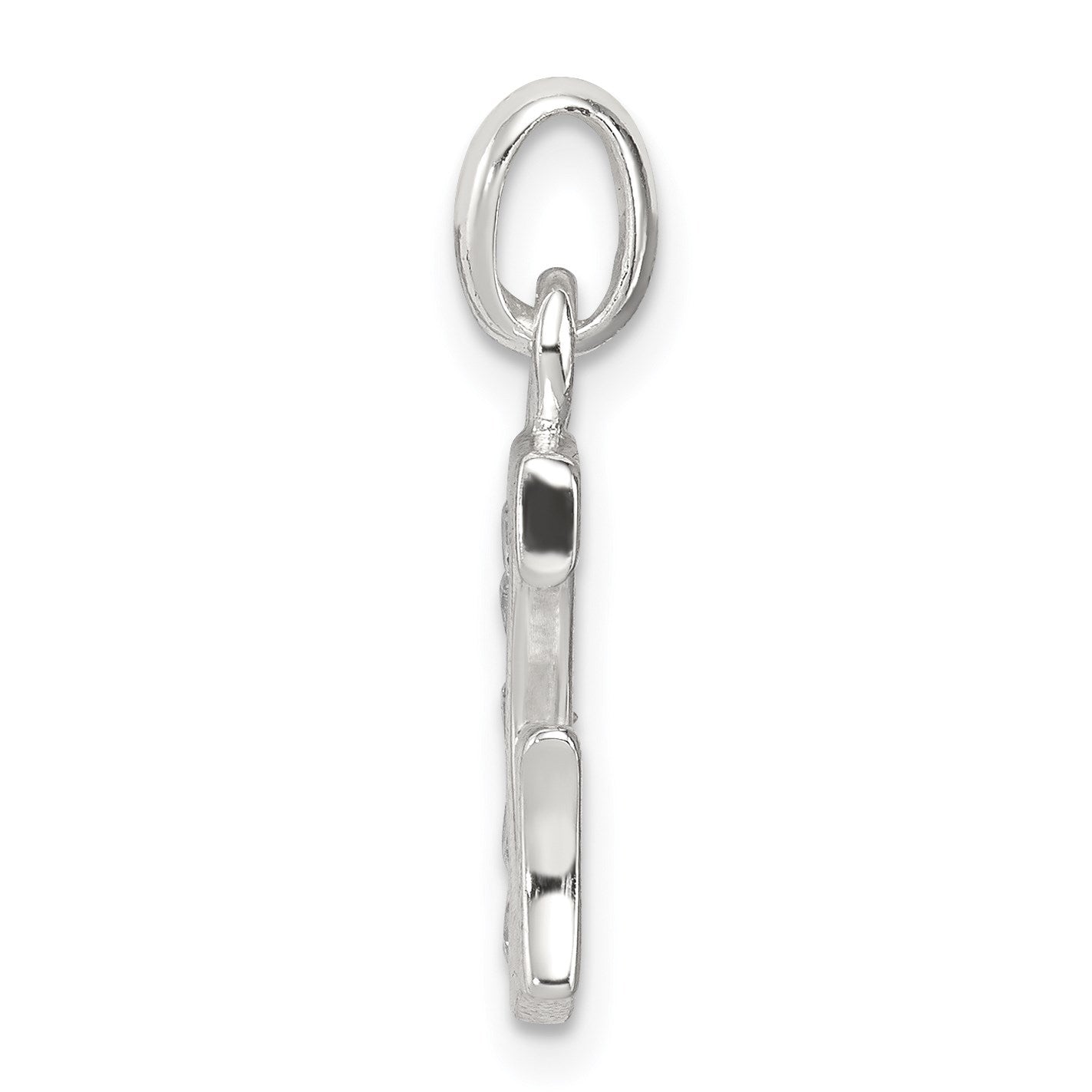 Sterling Silver White CZ Letter G Initial Pendant