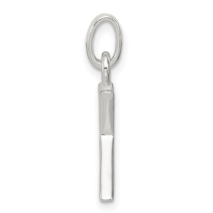 Sterling Silver White CZ Letter K Initial Pendant