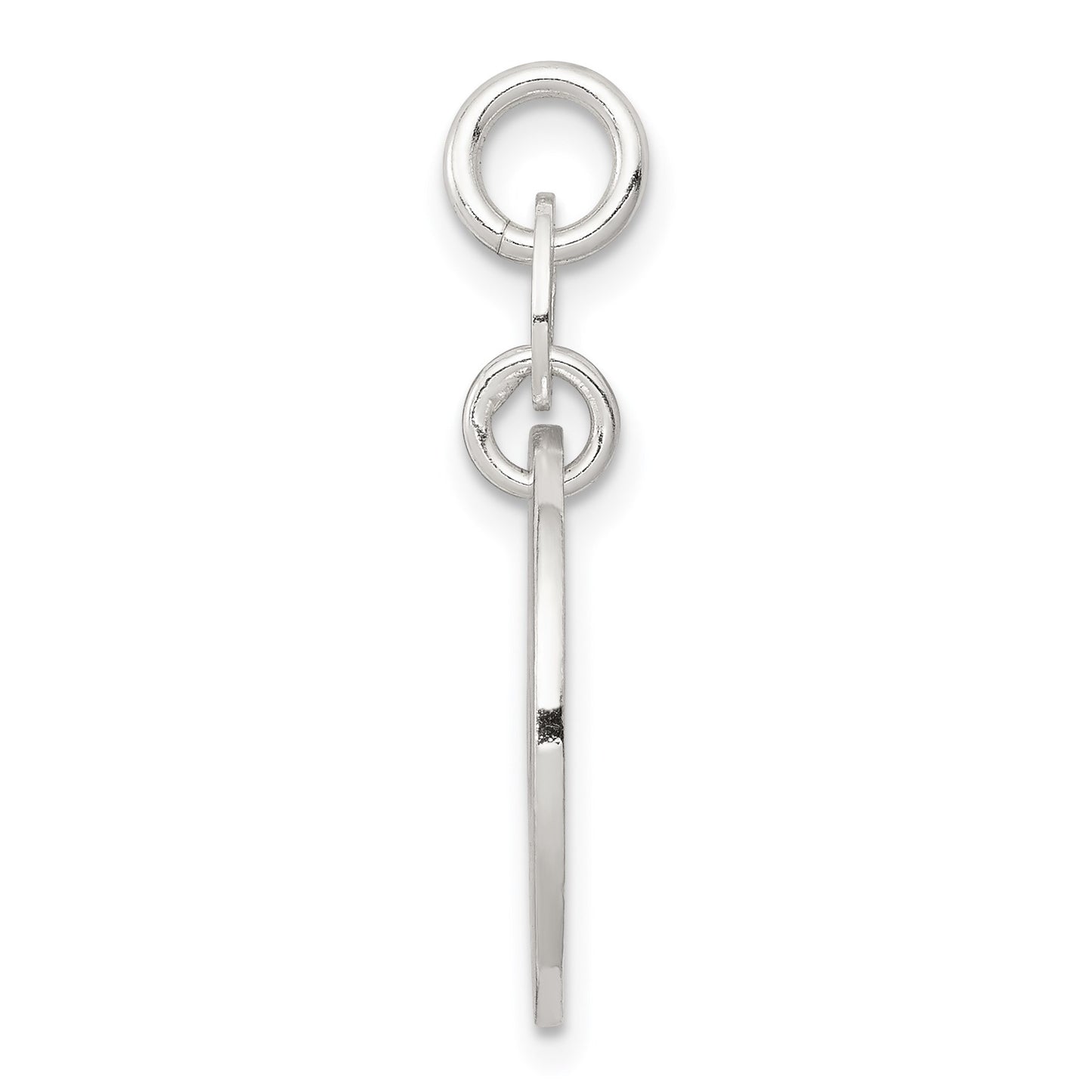 Sterling Silver Polished Circle Mom Charm
