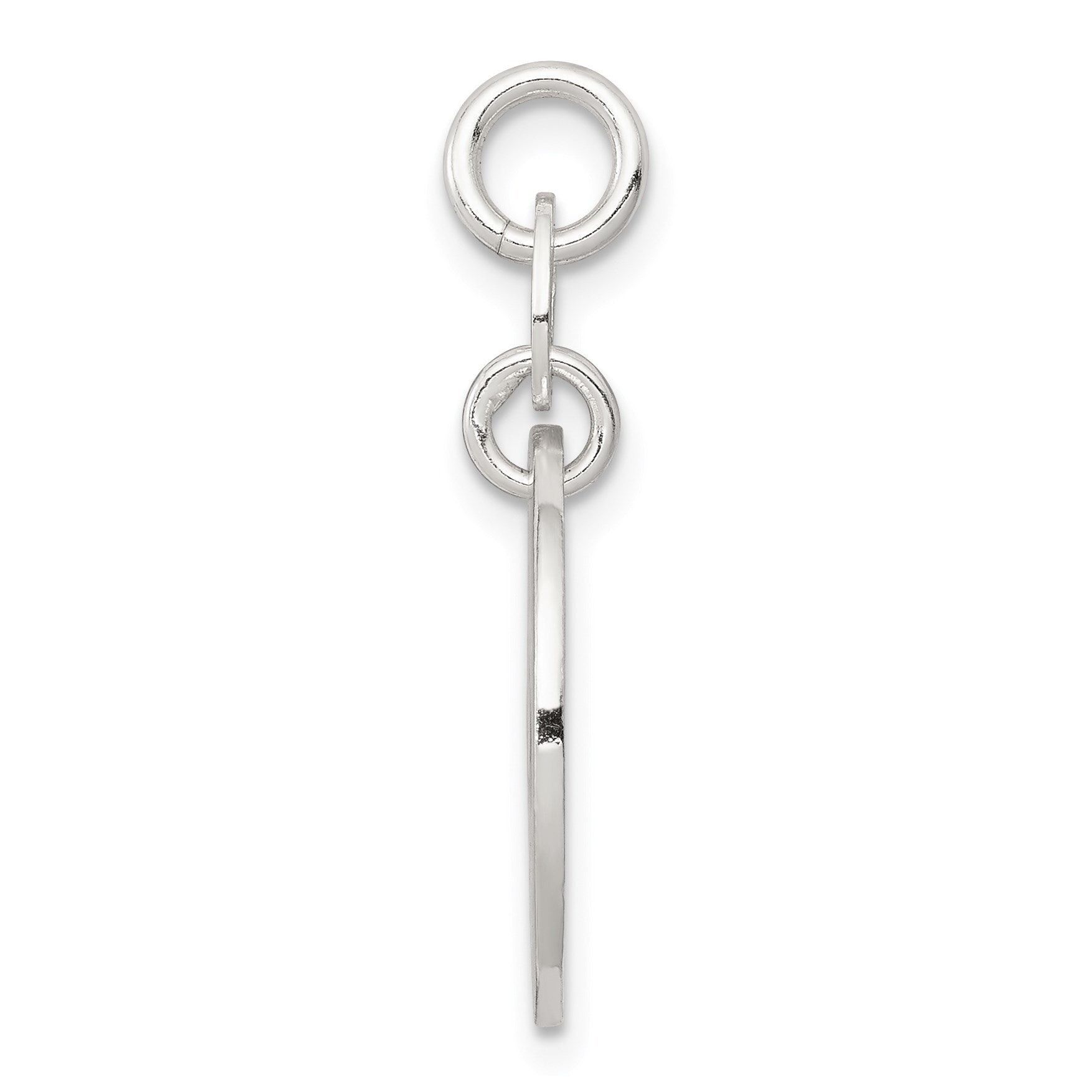 Sterling Silver Polished Circle Mom Charm