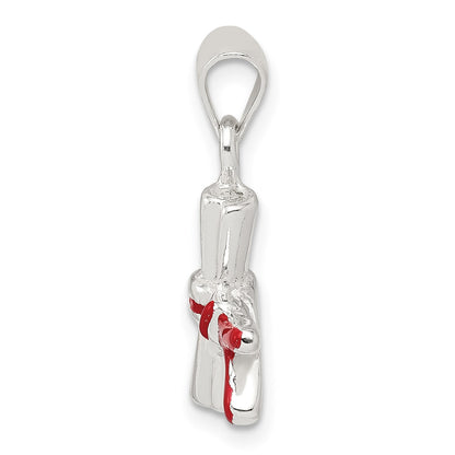 Sterling Silver Enameled Diploma Charm