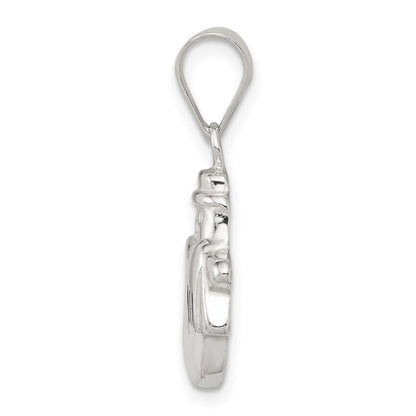 Sterling Silver Enameled Snowman Charm