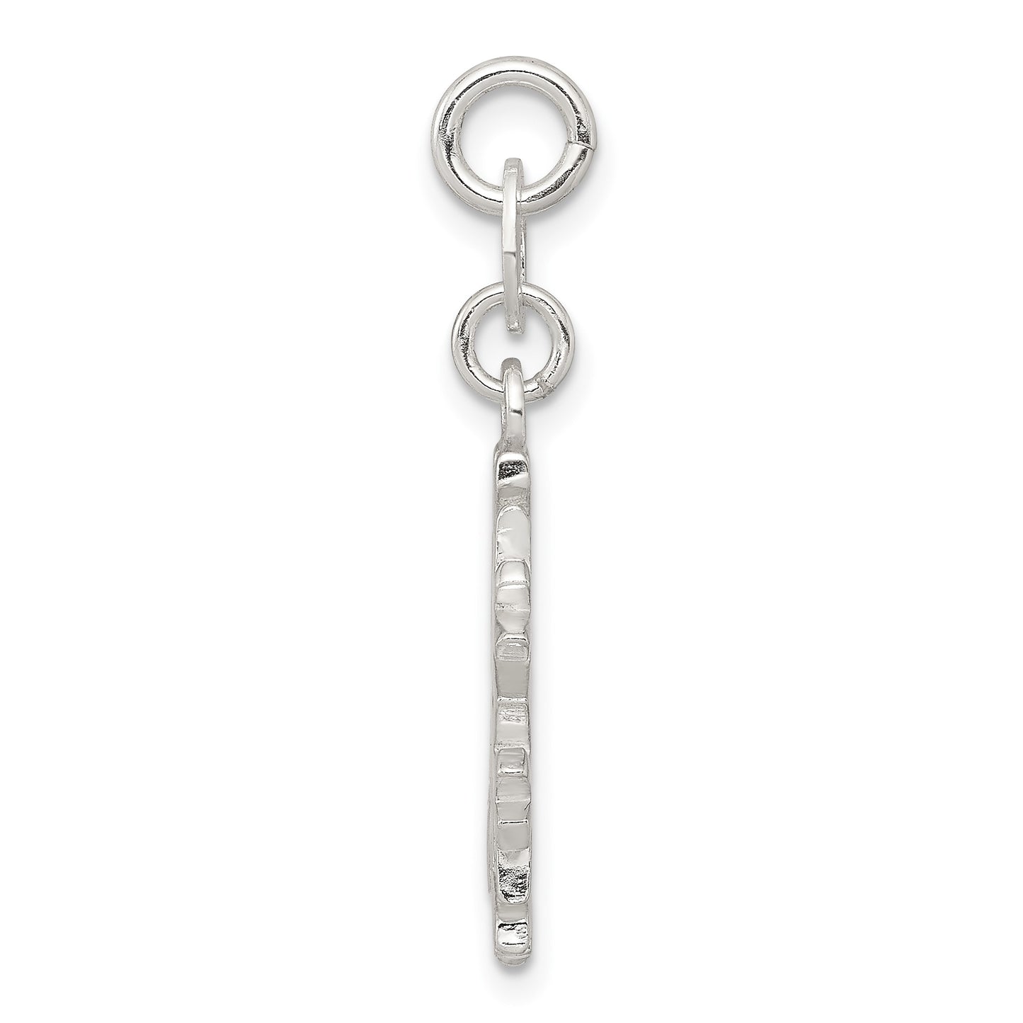 Sterling Silver Polished Snowflake Charm