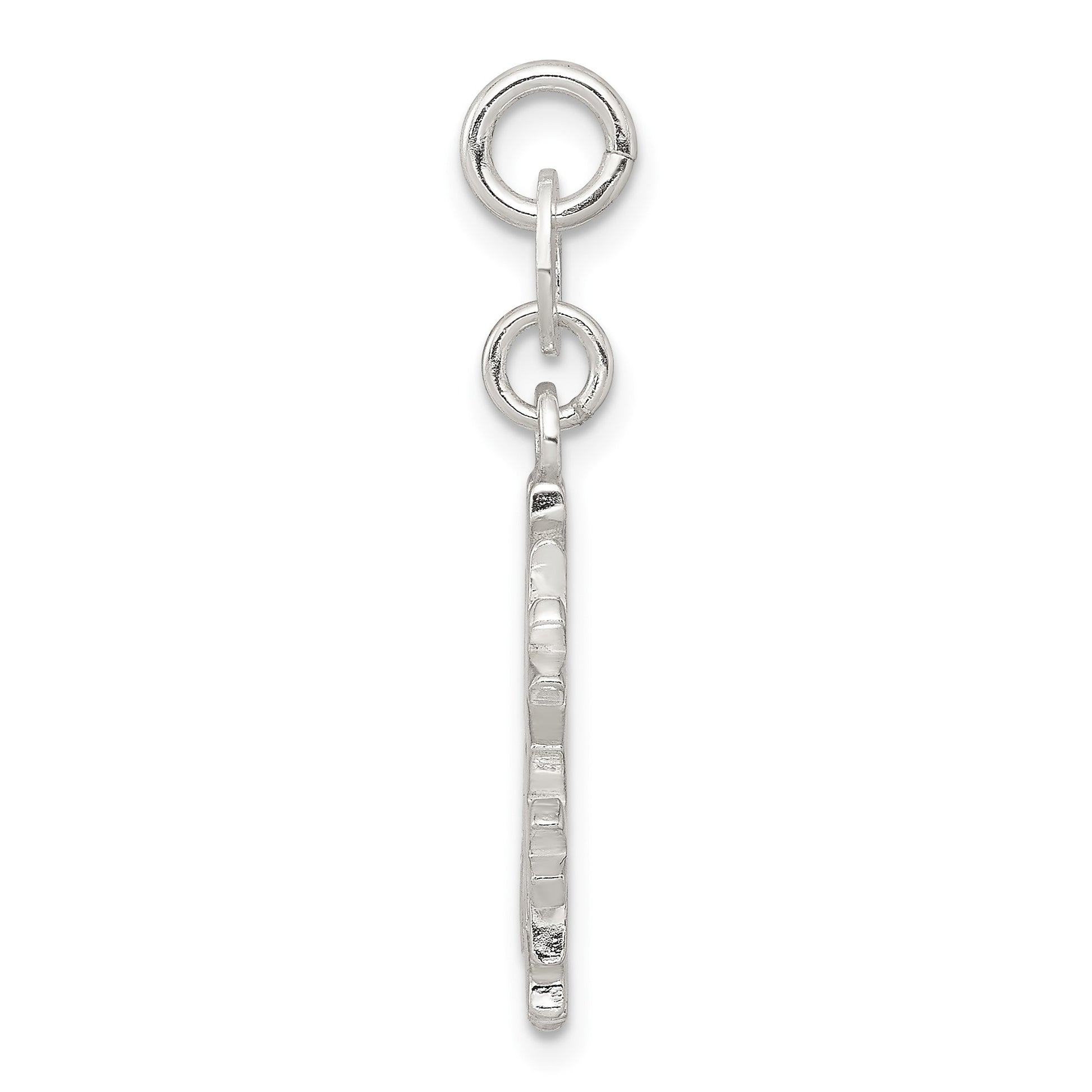 Sterling Silver Polished Snowflake Charm