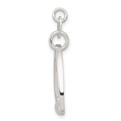 Sterling Silver Large Polished Horse Stirrup Charm