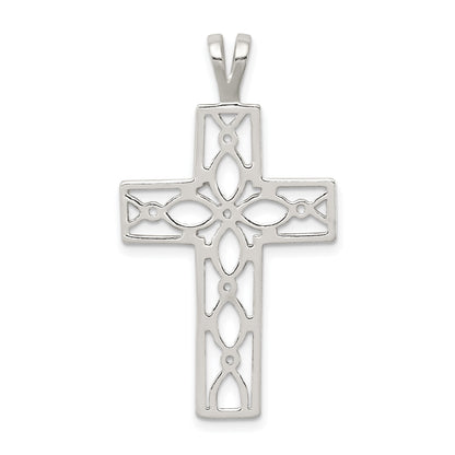 Sterling Silver Polished Cross Pendant