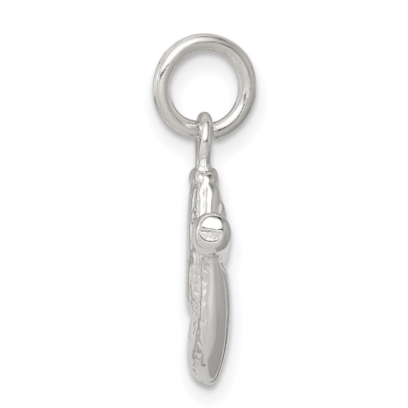 Sterling Silver Baseball Glove & Bat Charm