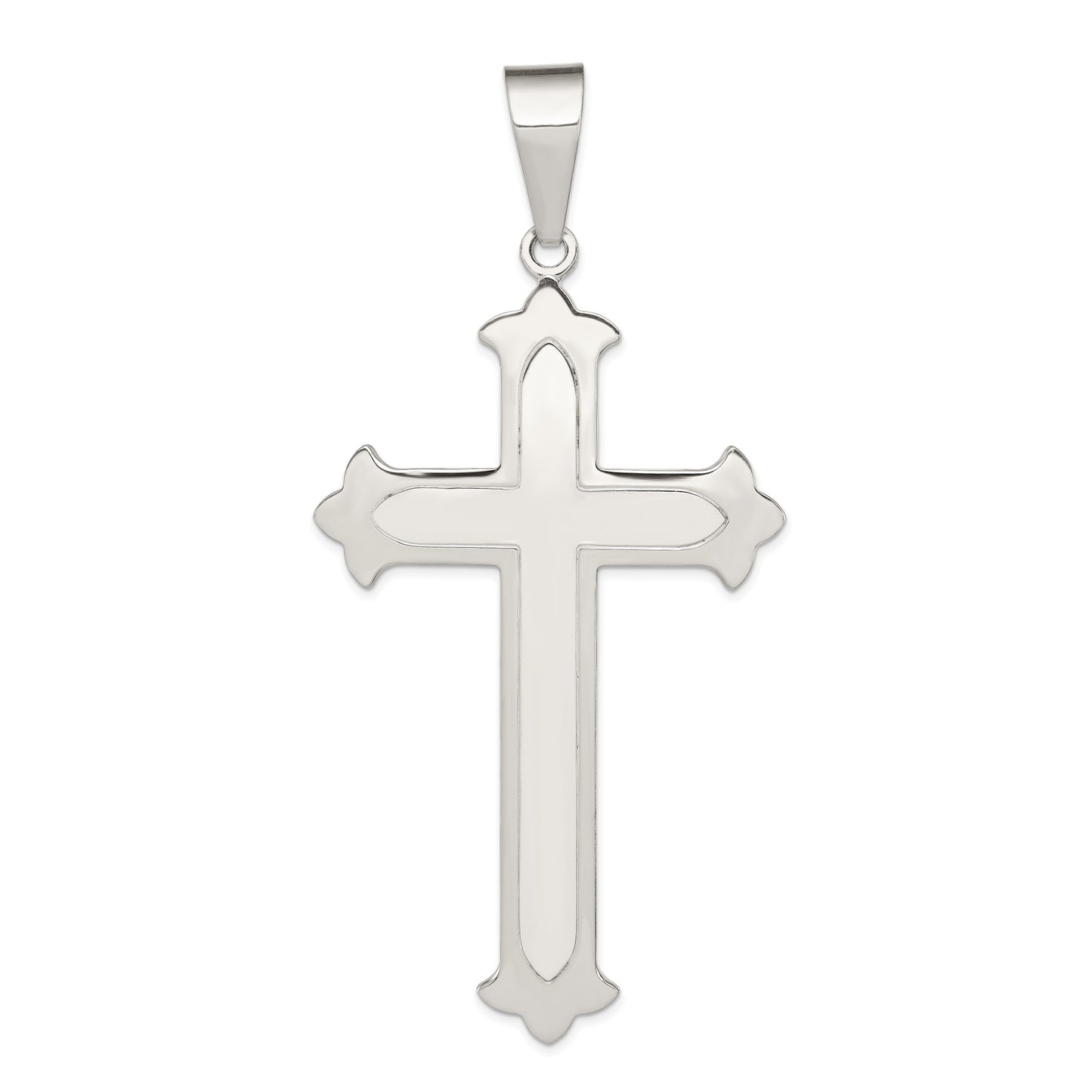 Sterling Silver Polished Cross Pendant