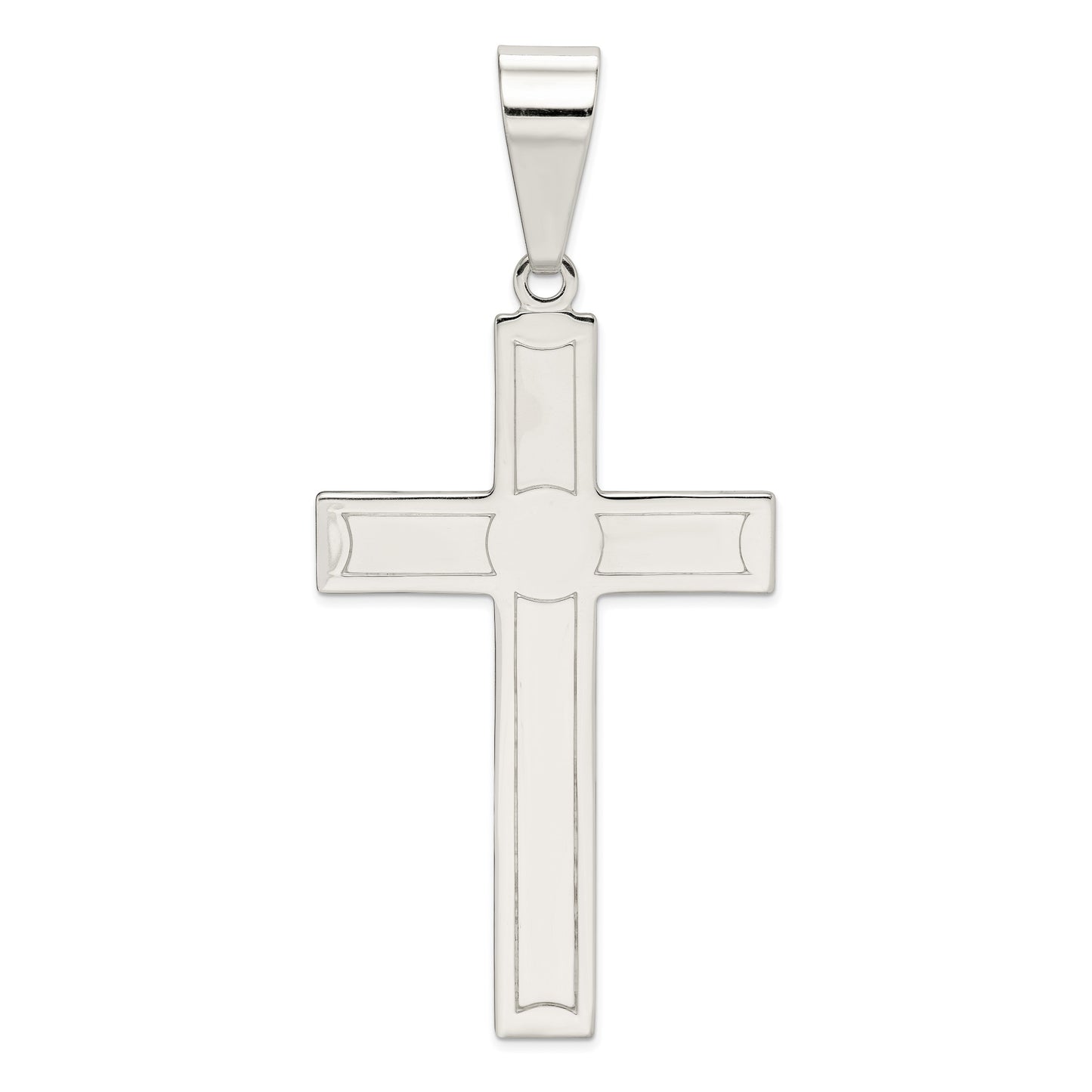 Sterling Silver Polished Cross Pendant