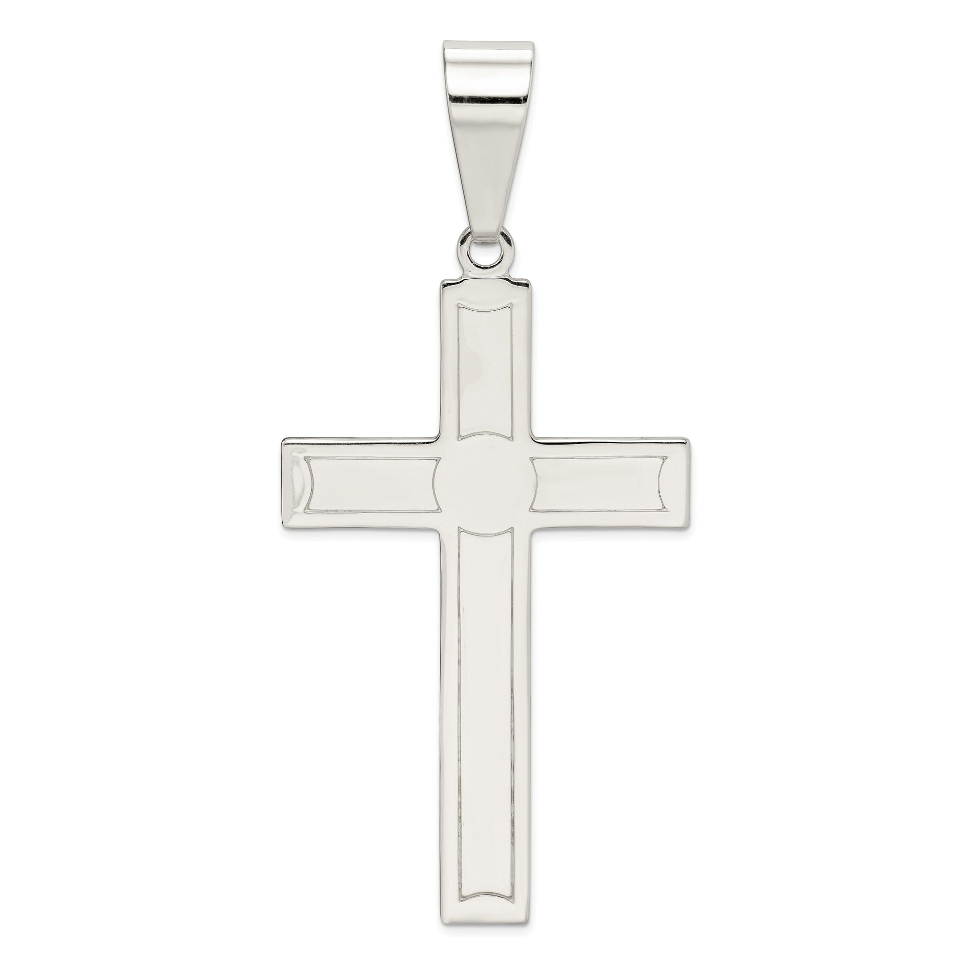Sterling Silver Polished Cross Pendant