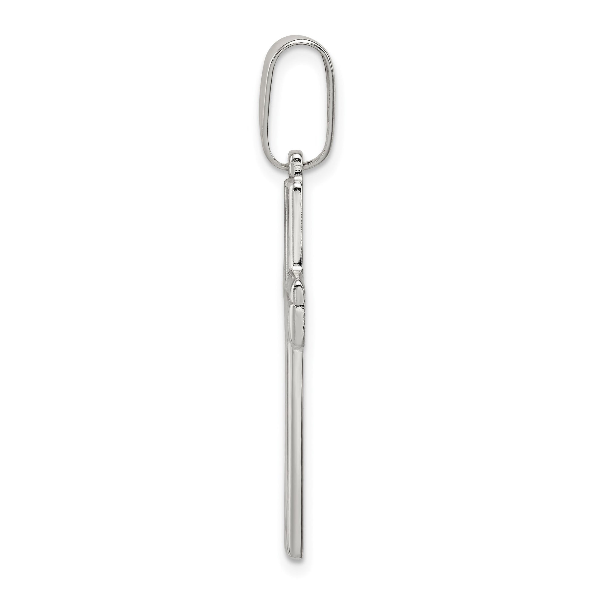 Sterling Silver Polished Cross Pendant