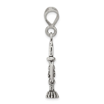Sterling Silver Antiqued Menorah Charm