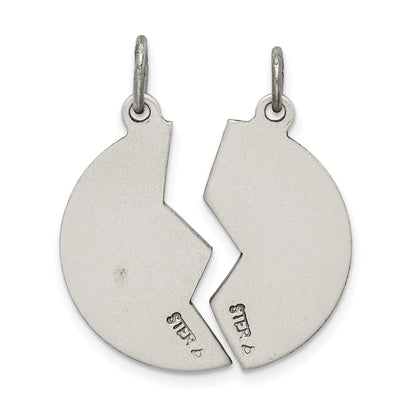 Sterling Silver Satin Antiqued 2-Piece Mizpah Pendant