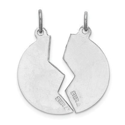 Sterling Silver Platinum-plated & Gold-plated Polished Mizpah 2-piece Penda