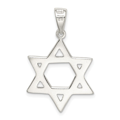 Sterling Silver Polished Star of David Pendant