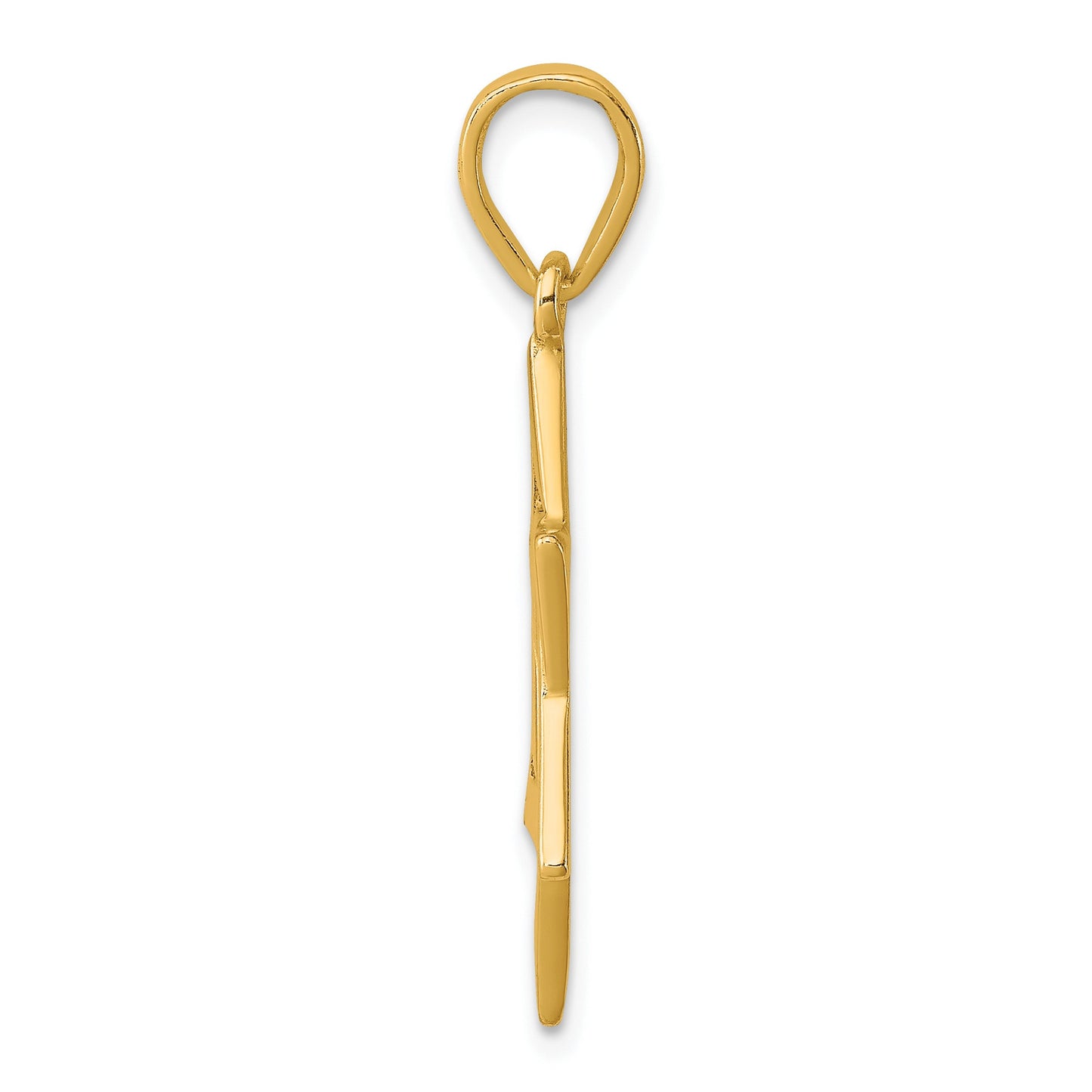 Sterling Silver Gold-tone Polished Star Of David Pendant