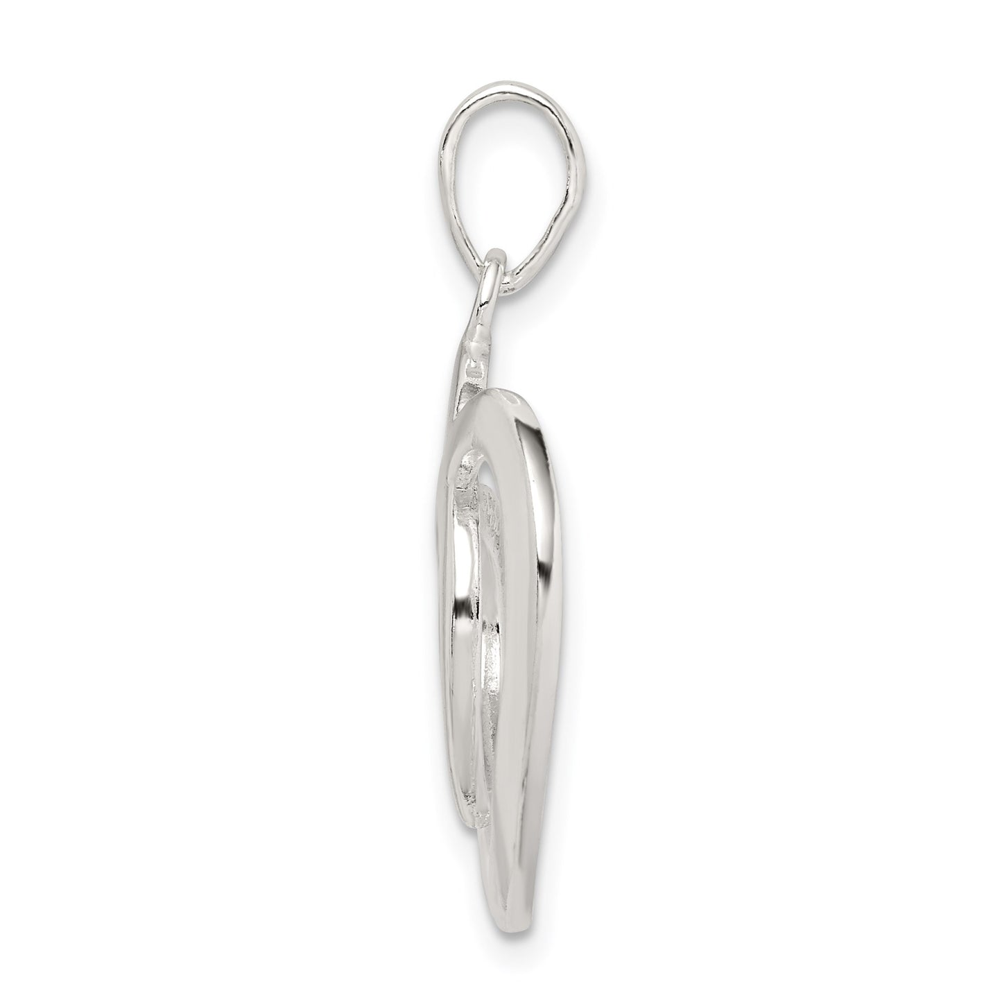 Sterling Silver Polished Heart Pendant