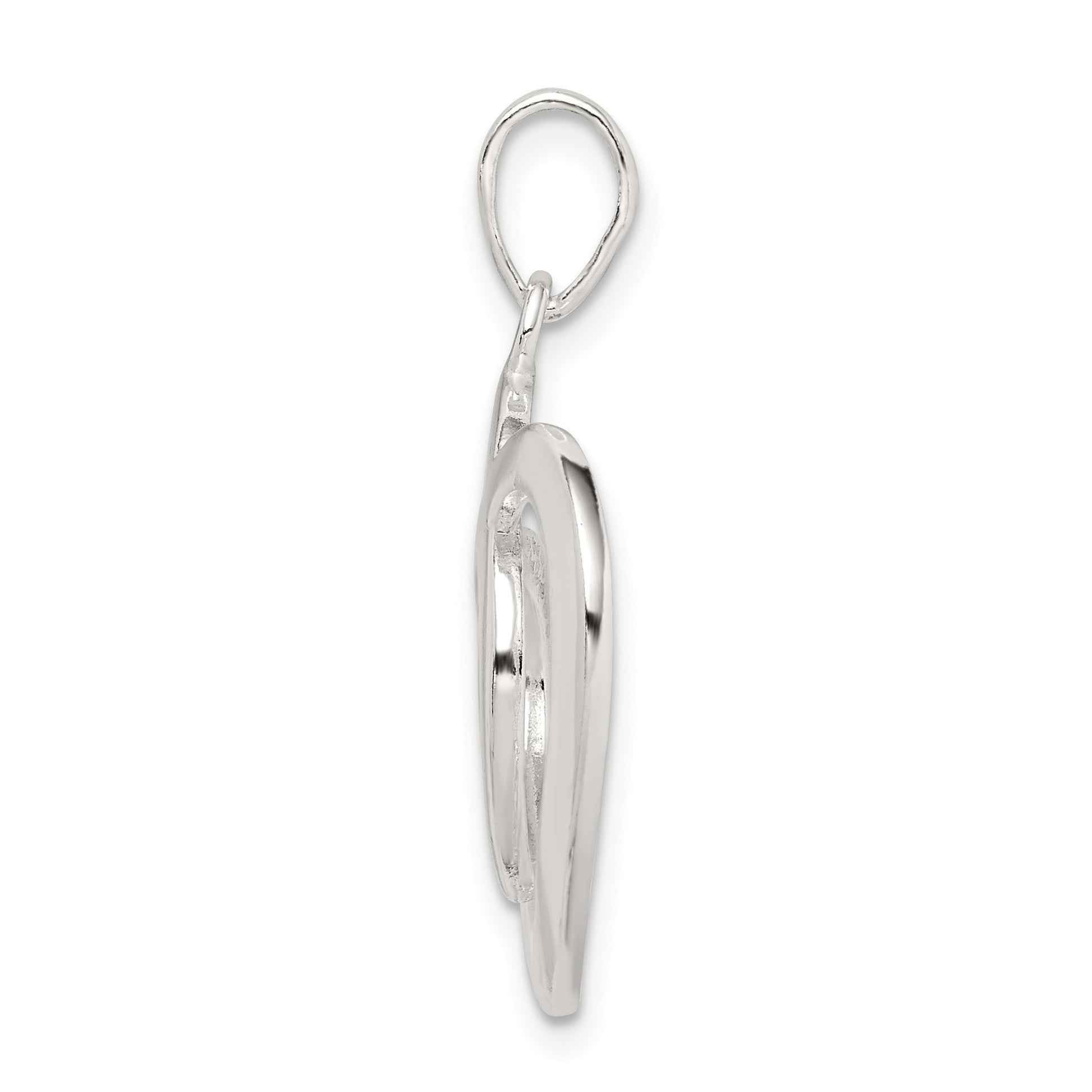 Sterling Silver Polished Heart Pendant