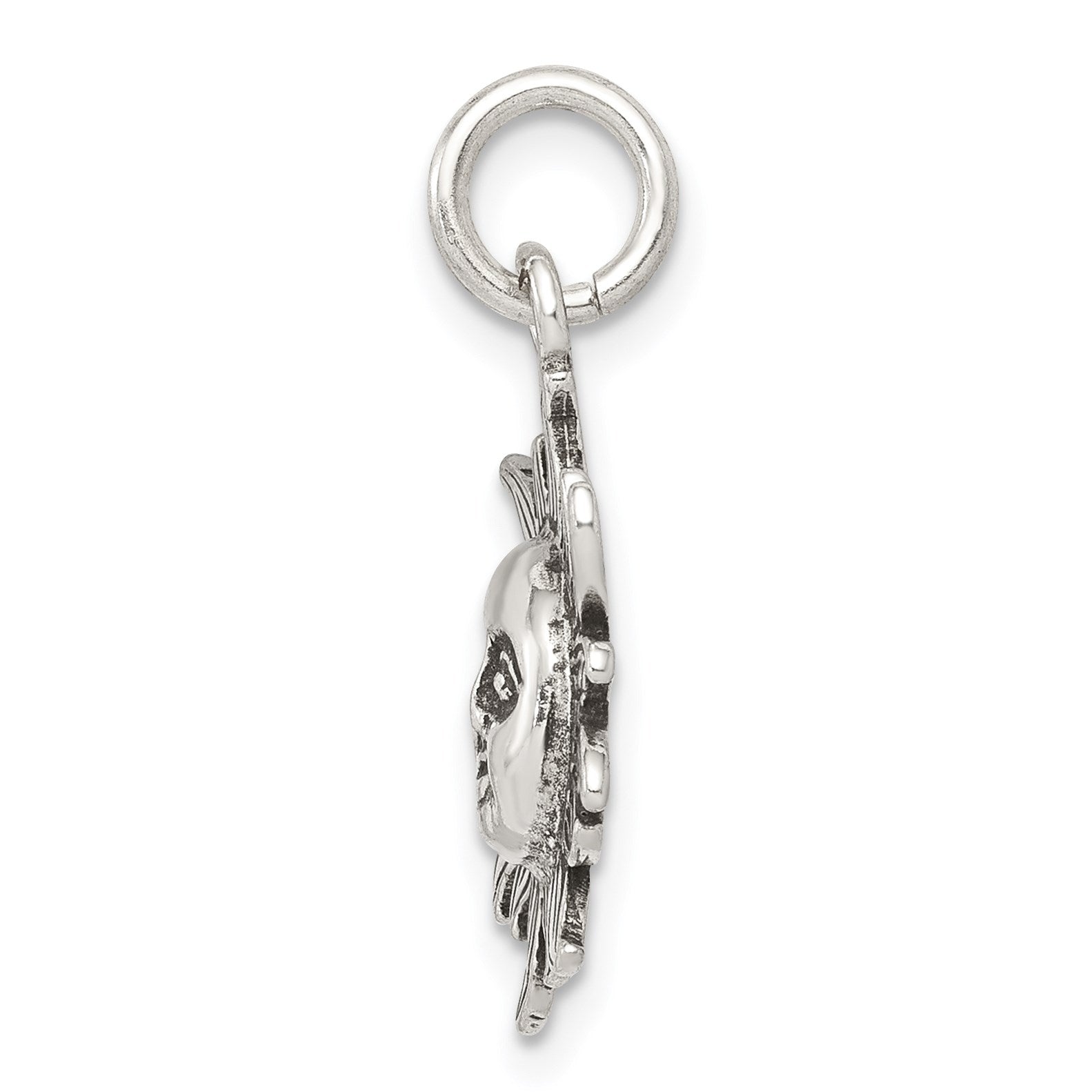 Sterling Silver Antiqued Sun Charm