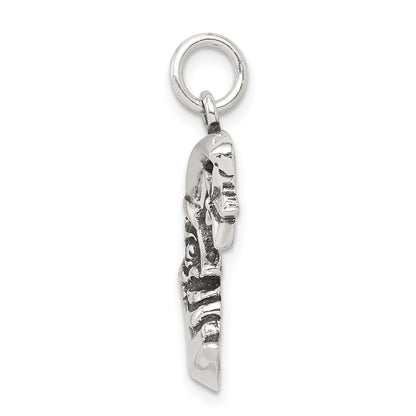 Sterling Silver Antiqued Moon Charm