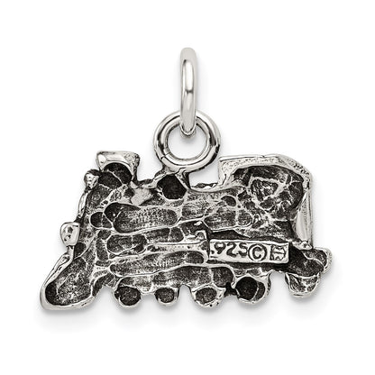 Sterling Silver Antiqued Train Charm