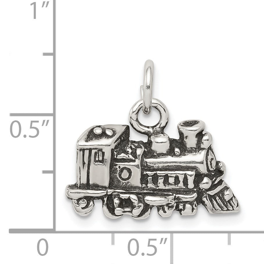 Sterling Silver Antiqued Train Charm