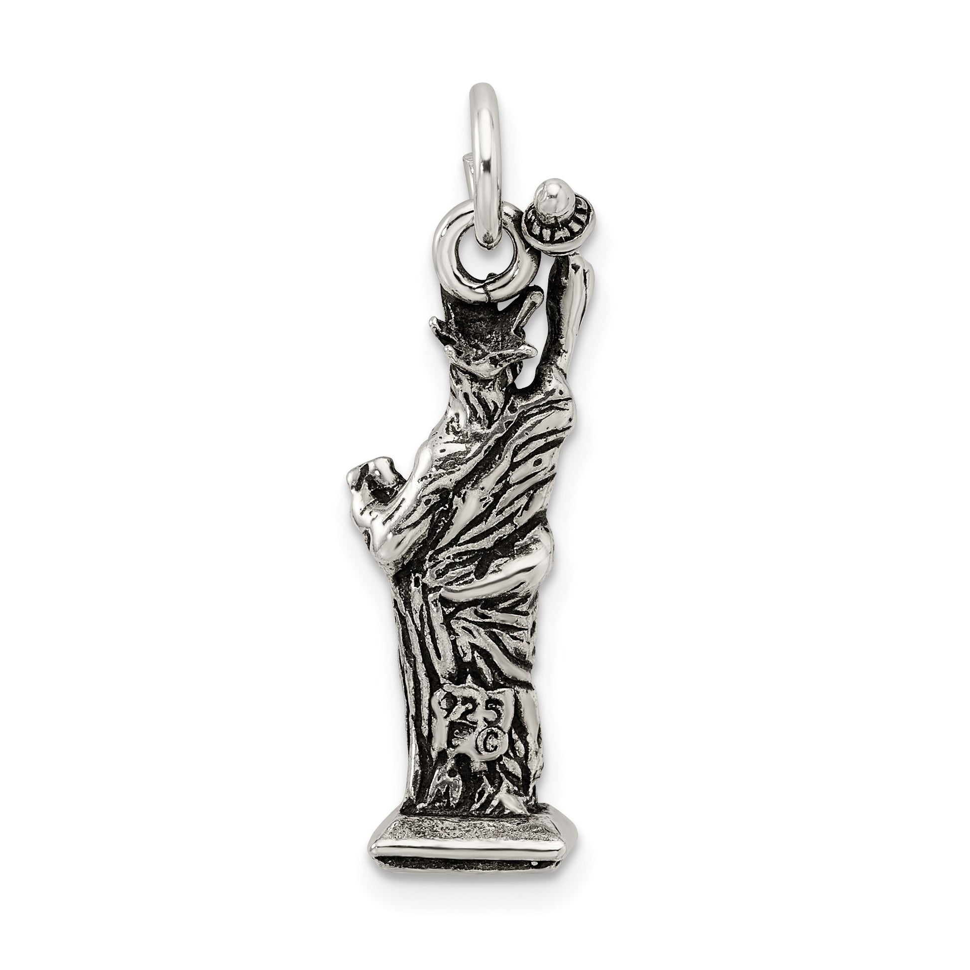 Sterling Silver Antiqued Statue of Liberty Charm