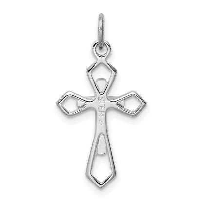 Sterling Silver Platinum-plated & Vermeil Cross Pendant