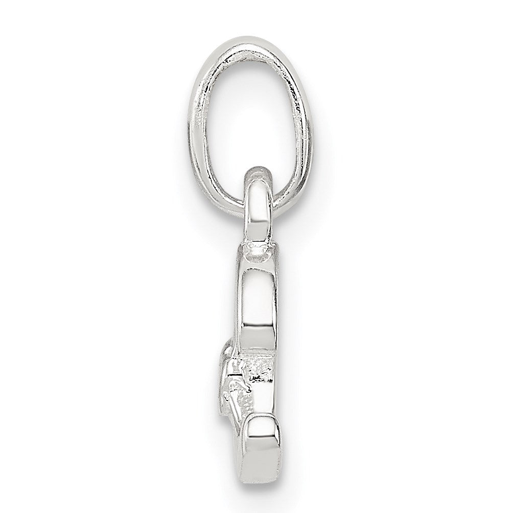 Sterling Silver Letter C with Enamel Pendant