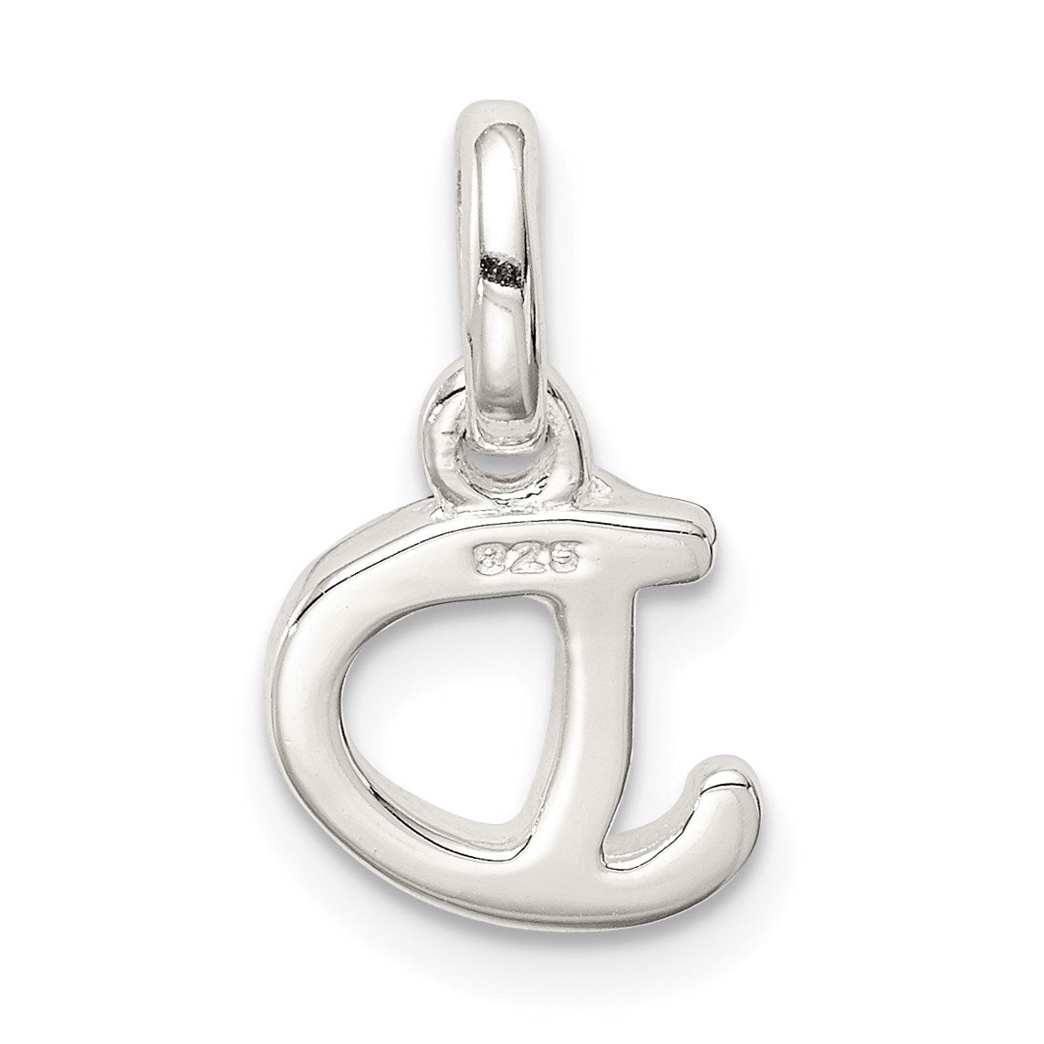 Sterling Silver Letter D with Enamel Pendant