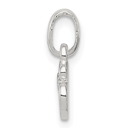 Sterling Silver Letter S with Enamel Pendant