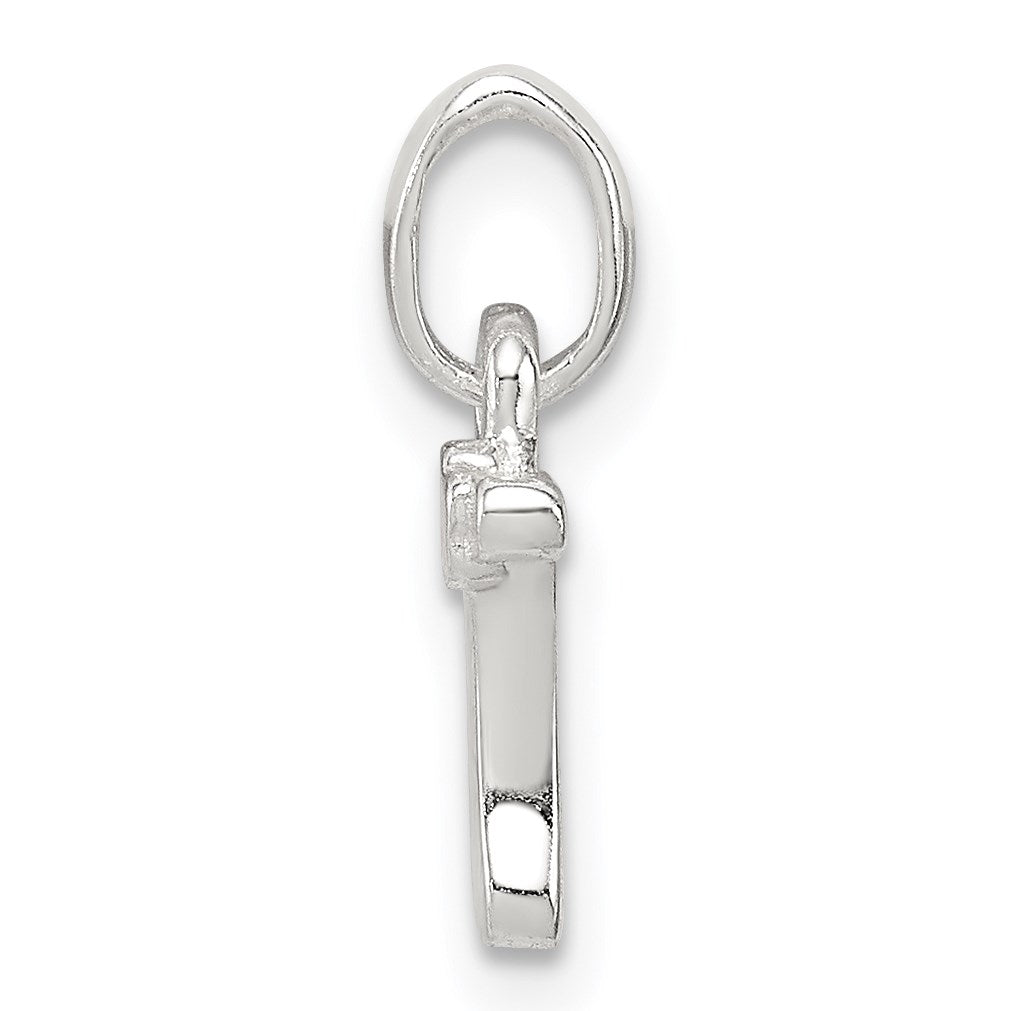 Sterling Silver Letter T with Enamel Pendant
