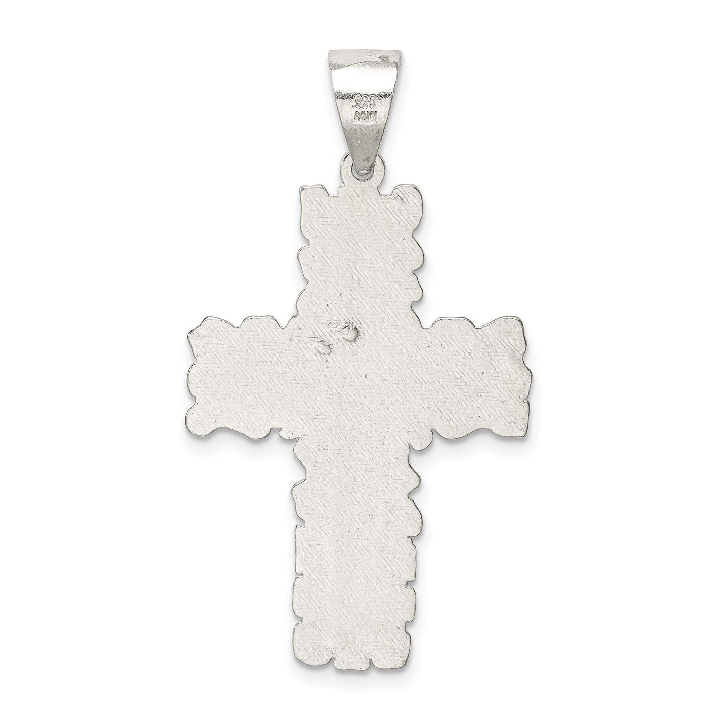 Sterling Silver Polished Outlined Cross Pendant