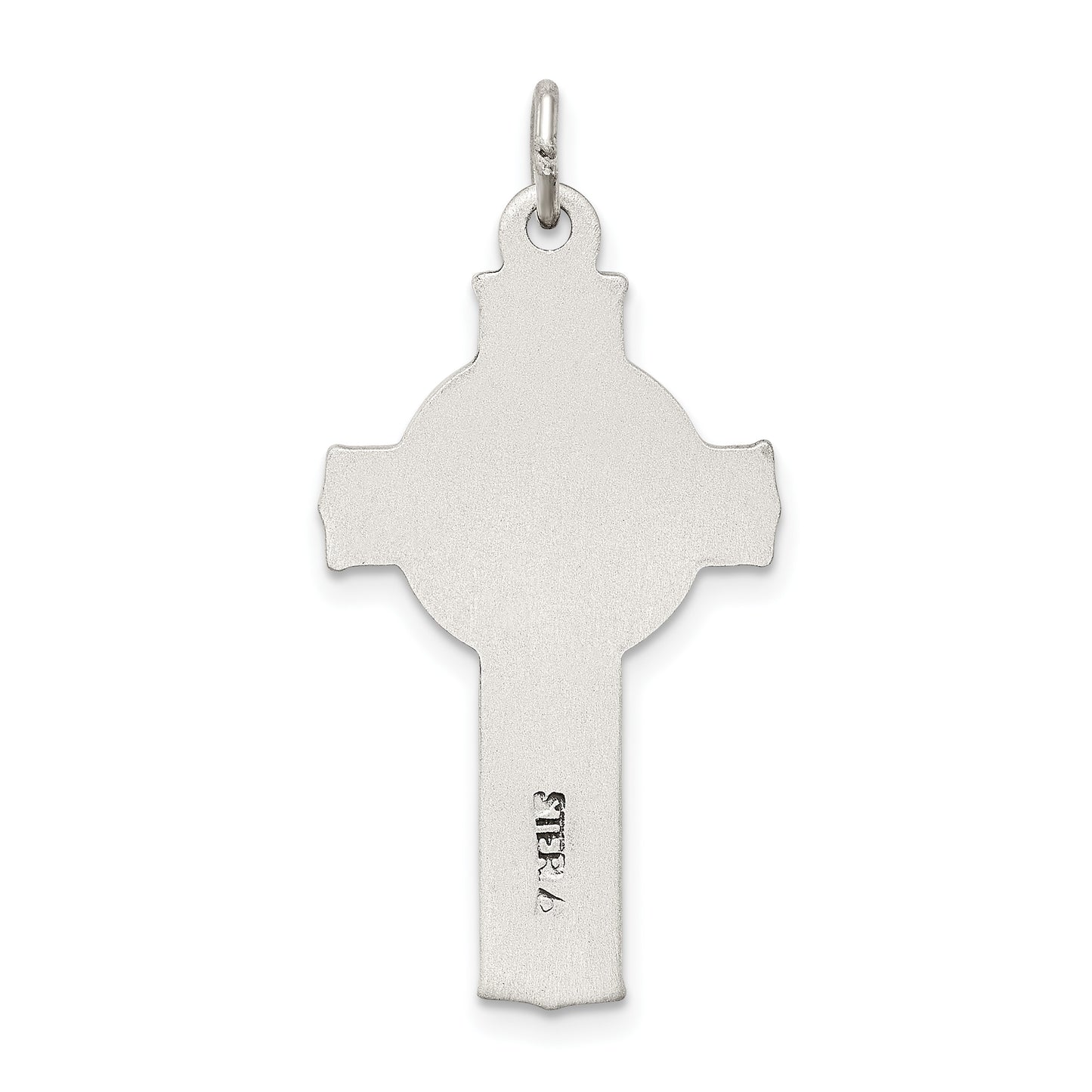 Sterling Silver Antiqued Irish 4-Way INRI Crucifix Cross Pendant