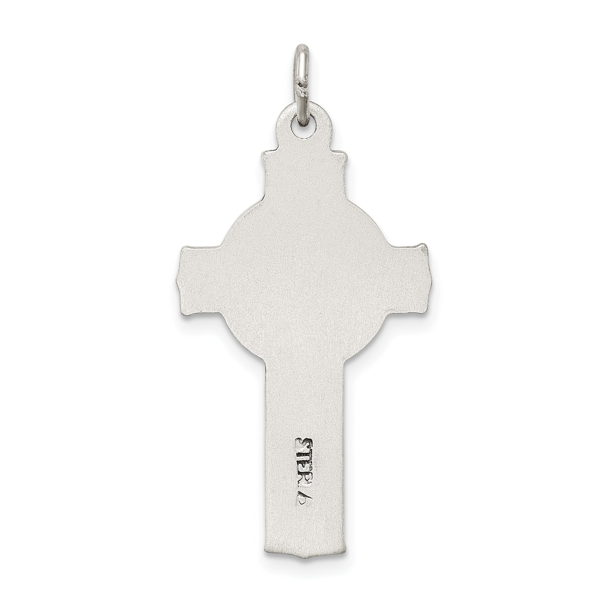 Sterling Silver Antiqued Irish 4-Way INRI Crucifix Cross Pendant