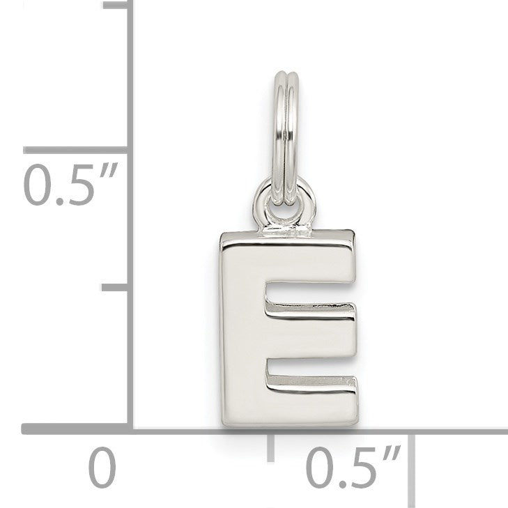 Sterling Silver Letter E Initial Charm