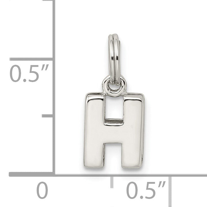 Sterling Silver Letter H Initial Charm
